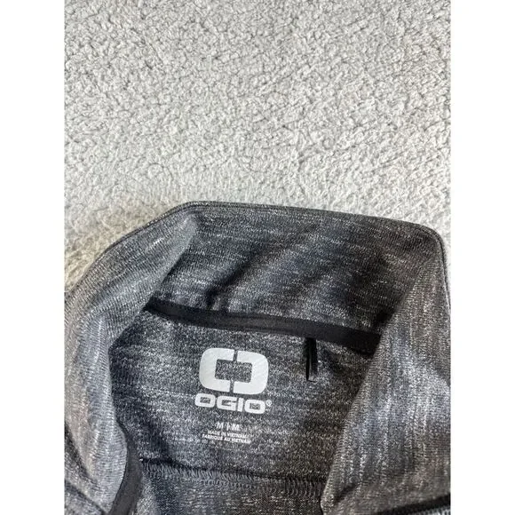 NEW OGIO Sweater Mens Medium Gray Pullover 1/4 Zip Golf Sports Outdoor Athletic - Picture 4 of 16
